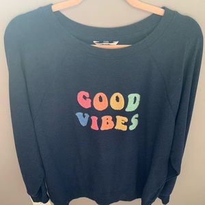 Wild Fox Good Vibes Navy sweatshirt Size M